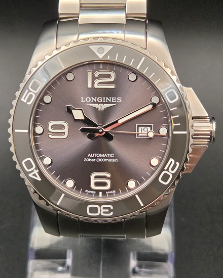 Longines HydroConquest 43MM Grey Dial Steel Bracelet (L3.782.4.76.6)