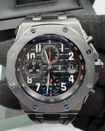 2015 Audemars Piguet Royal Oak Offshore "Vampire" 42MM Black Dial Rubber Strap (26470ST.OO.A101CR.01)