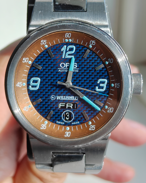 No Reserve - Oris Williams F1 Team Day Date 40.5MM Blue Dial Steel Bracelet (7560)
