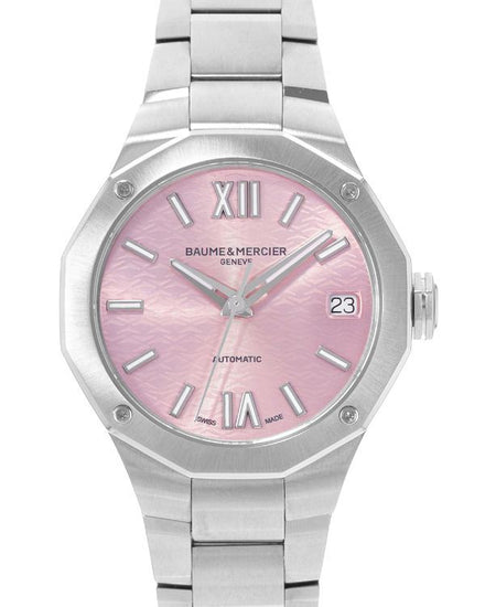 2026 Baume & Mercier Riviera 33MM Pink Dial Steel Bracelet (M0A10675)