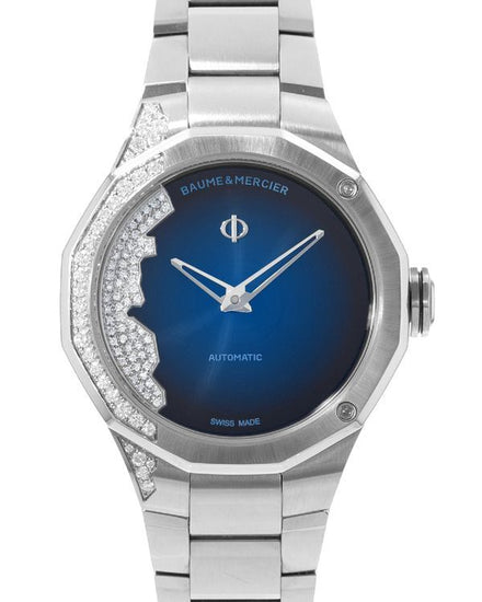 2026 Baume & Mercier Riviera 33MM Blue Dial Steel Bracelet (M0A10677)