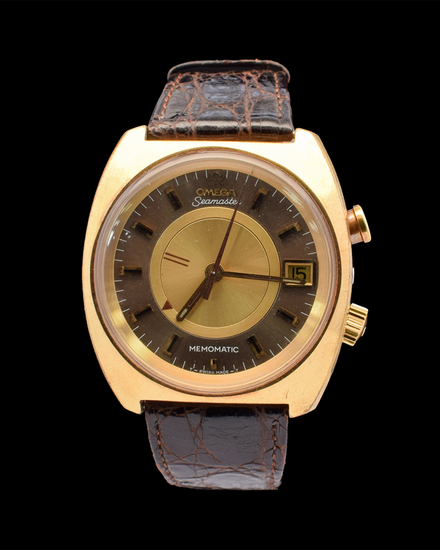 Omega Seamaster Memomatic 40MM Champagne Dial Aftermarket Leather Strap (166.072)