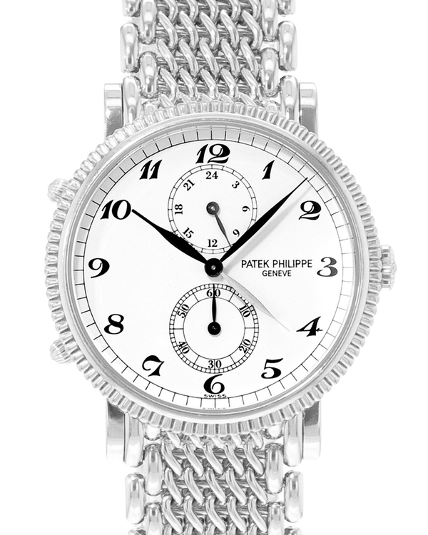 Patek Philippe Calatrava 34MM White Dial White Gold Bracelet (5034/1)