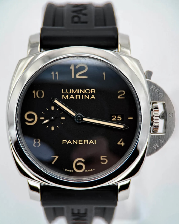 2010 Panerai Luminor Marina 1950 3 Days 44MM Black Dial Rubber Strap (PAM00359)
