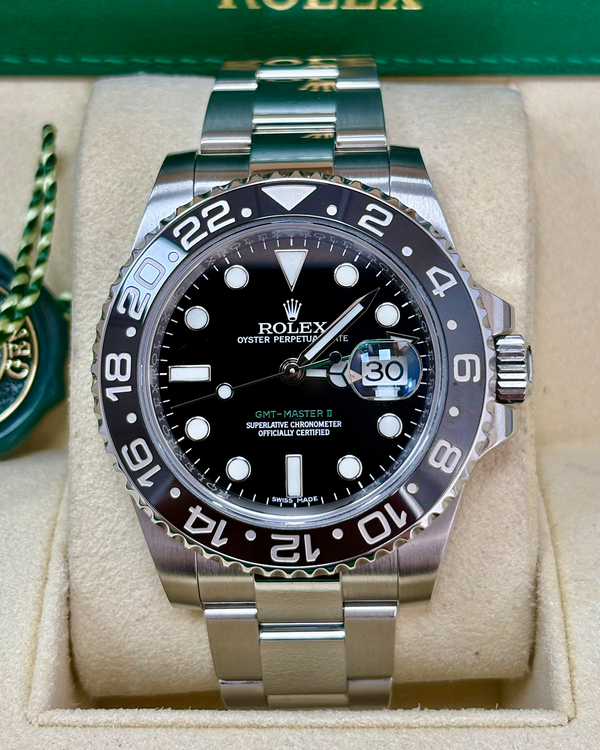2015 Rolex GMT-Master II 40MM Black Dial Oyster Bracelet (116710LN)