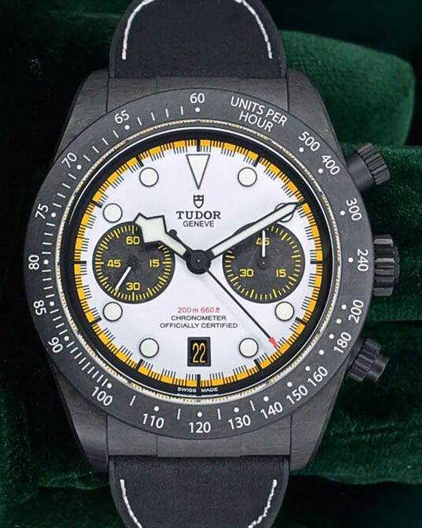 2026 Tudor Black Bay Chrono "Carbon 26" L.E. 42MM White Dial Rubber Strap (79377KN)
