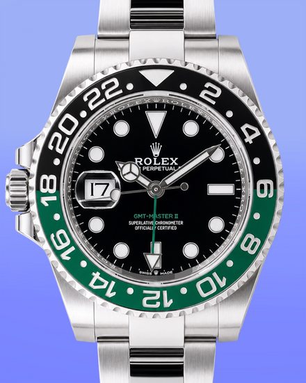 2026  Rolex GMT-Master II “Sprite” 40MM Black Dial Oyster Bracelet (126720VTNR)