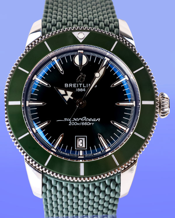 No Reserve - 2025 Breitling Superocean Heritage 44MM Green Dial Steel Bracelet (AB3112)