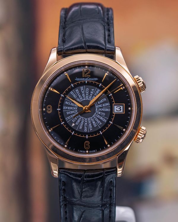 Jaeger-LeCoultre Master Memovox Worldtimer L.E. 40MM Black Dial Leather Strap (Q1412471)