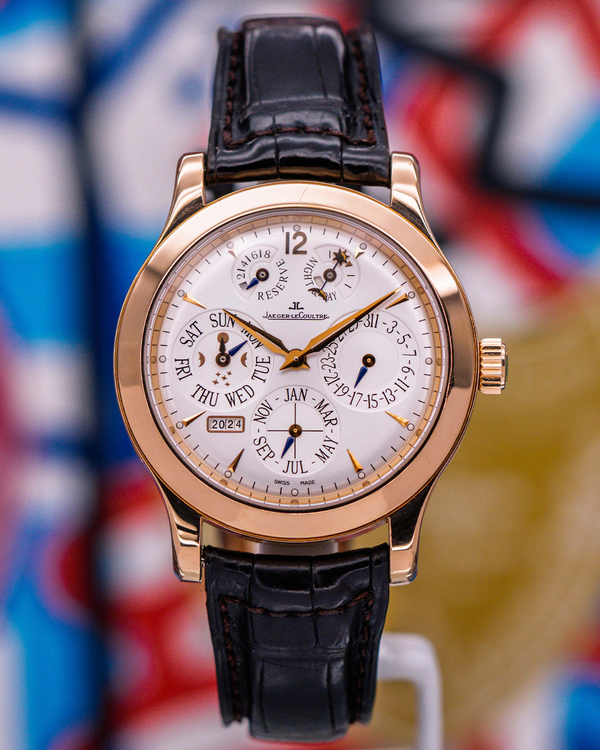 Jaeger-LeCoultre Master 8 Days Perpetual 41.5MM Silver Dial Leather Strap (Q161242A)