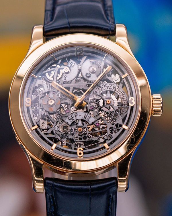 2009 Jaeger-LeCoultre Master Eight Days Perpetual 41.5MM Skeleton Dial Leather Strap (Q16124SQ)