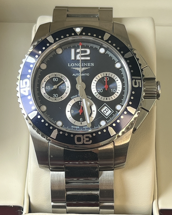 Longines HydroConquest Chronograph 41MM Blue Dial Steel Bracelet (L3.744.4)