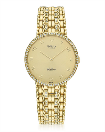 1991 Rolex Cellini 32.5MM Champagne Dial Yellow Gold Bracelet (5114)