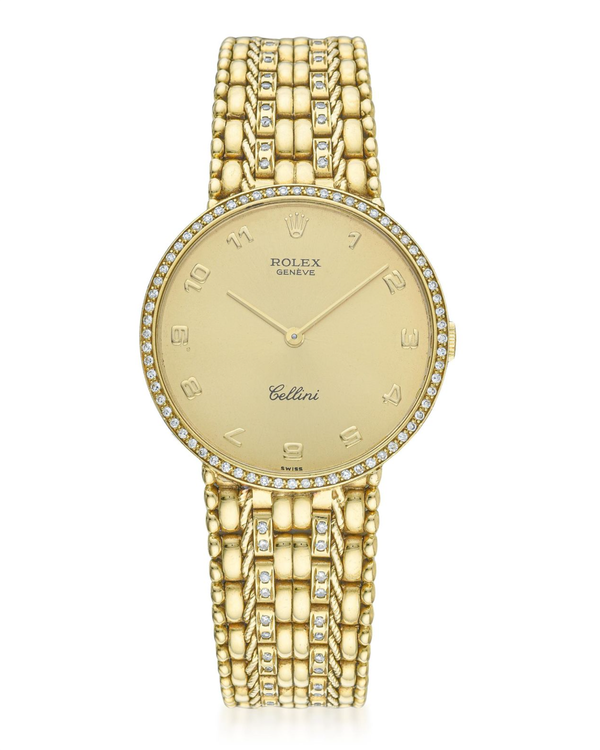 1991 Rolex Cellini 32.5MM Champagne Dial Yellow Gold Bracelet (5114)