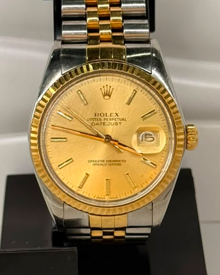 No Reserve - Rolex Datejust 36MM Champagne Dial Two-Tone Jubilee Bracelet (16013)