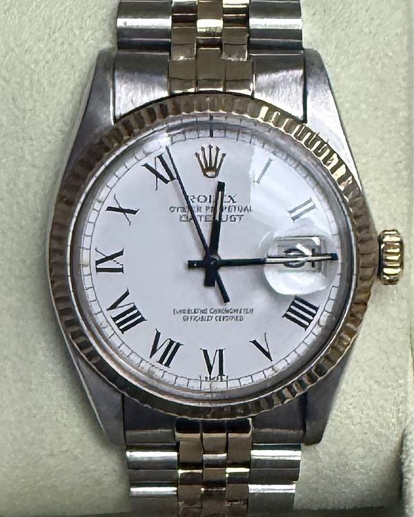 Rolex Datejust 36MM White Dial Two-Tone Jubilee Bracelet (16013)