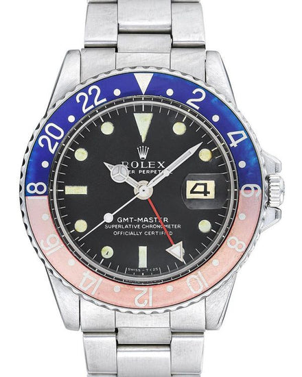1972 Rolex GMT-Master "Faded Pepsi" 40MM Black Dial Oyster Bracelet (1675)