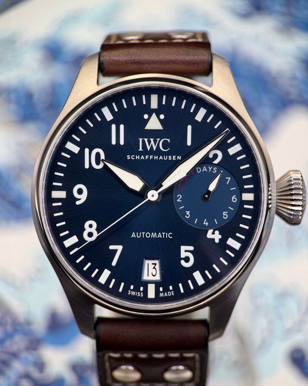 2017 IWC Schaffhausen Pilot "Le Petit Prince" 46.2MM Blue Dial Leather Strap (IW500916)
