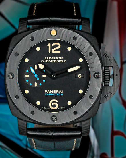 Panerai Luminor Submersible 1950 3 Days Automatic 47MM Black Dial Rubber Strap (PAM00616)