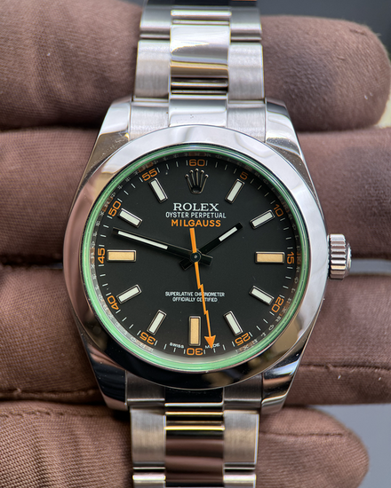 2014 Rolex Milgauss 40MM Black Dial Oyster Bracelet (116400GV)