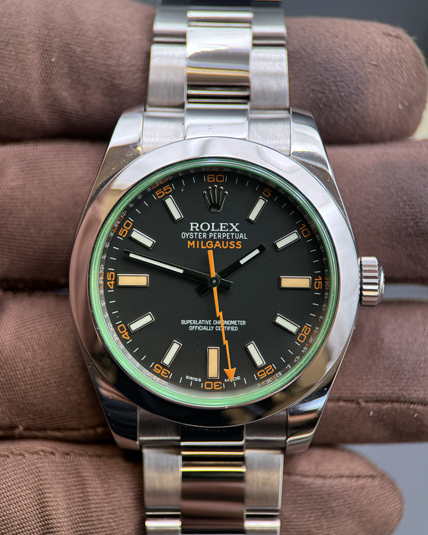 2014 Rolex Milgauss 40MM Black Dial Oyster Bracelet (116400GV)