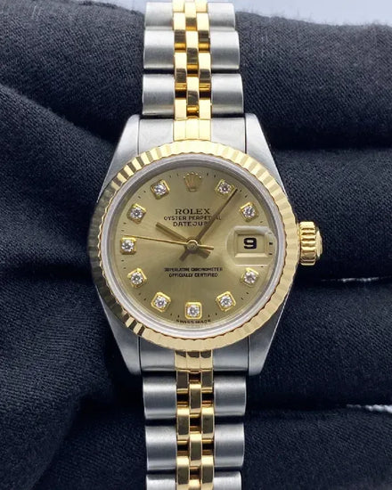 1996 Rolex Lady-Datejust 26MM Champagne Dial Two-Tone Jubilee Bracelet (69173)
