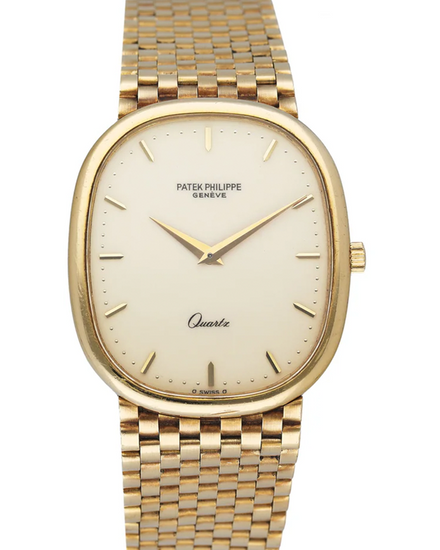 Patek Philippe Golden Ellipse 31MM Quartz Cream Dial Yellow Gold Bracelet (3838/1)