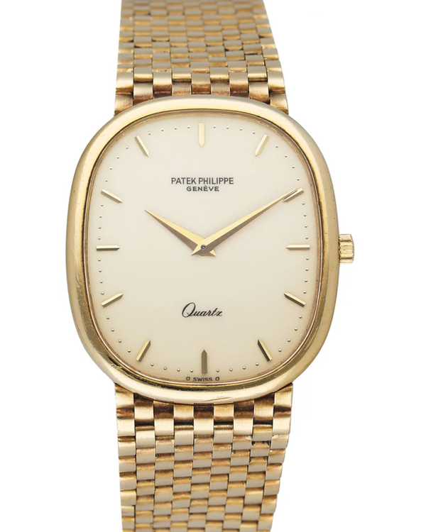 Patek Philippe Golden Ellipse 31MM Quartz Cream Dial Yellow Gold Bracelet (3838/1)