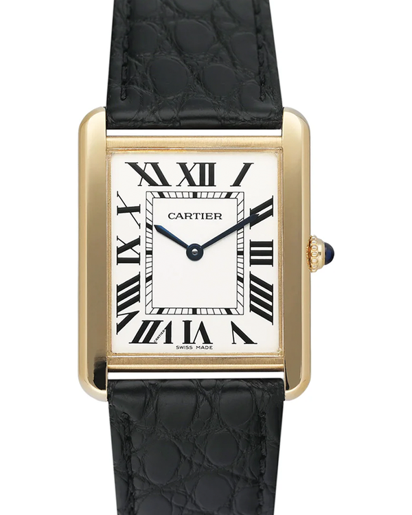 Cartier Tank Solo 28MM Quartz Silver Dial Leather Strap (W5200004)