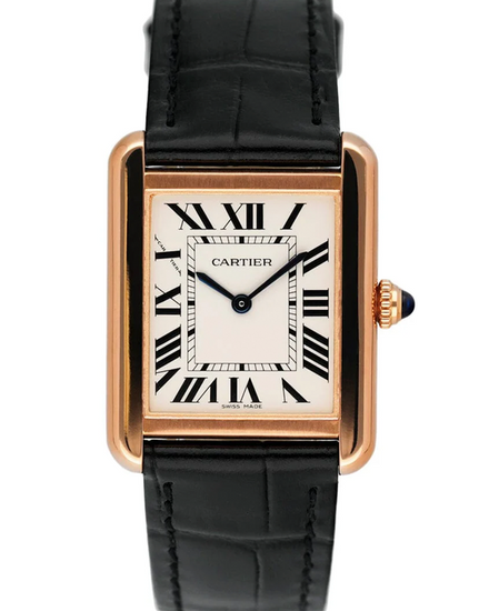 2017 Cartier Tank Solo 24MM Quartz White Dial Leather Strap (W5200024)