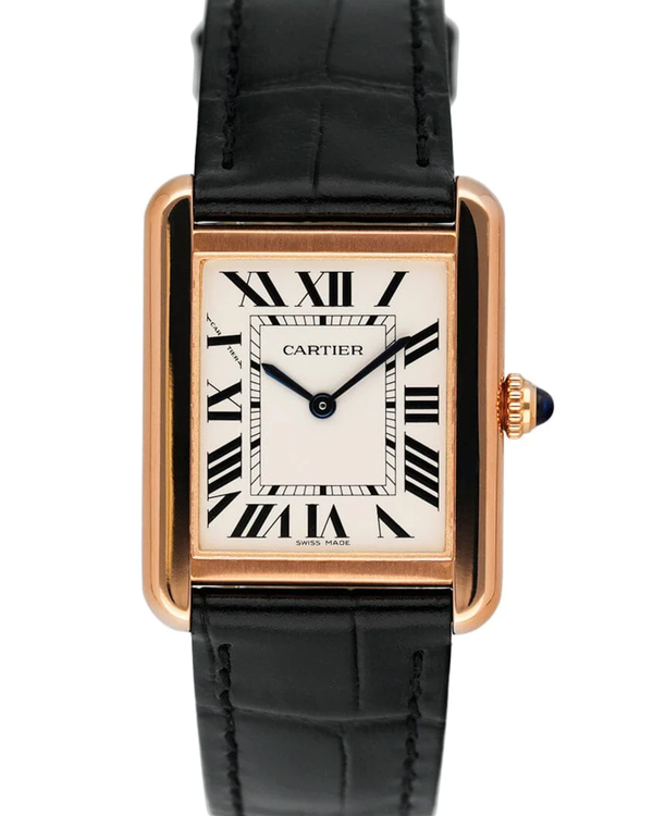 2017 Cartier Tank Solo 24MM Quartz White Dial Leather Strap (W5200024)