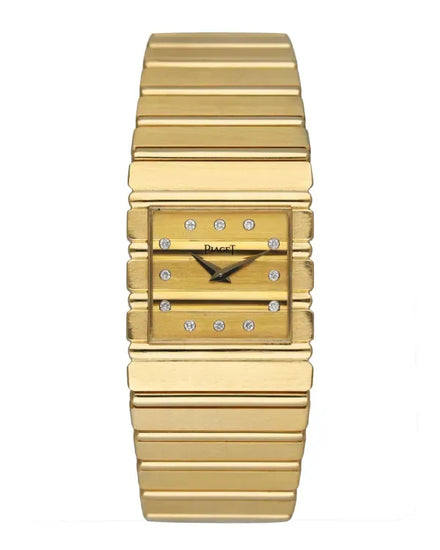 Piaget Polo 25MM Quartz Champagne Dial Yellow Gold Bracelet (7131C701)