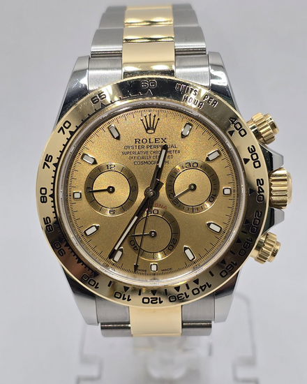2022 Rolex Cosmograph Daytona 40MM Champagne Dial Two-Tone Oyster Bracelet  (116503)