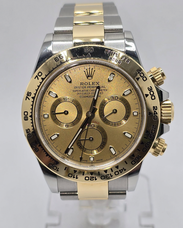 2022 Rolex Cosmograph Daytona 40MM Champagne Dial Two-Tone Oyster Bracelet  (116503)