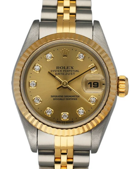 1995 Rolex Lady-Datejust 26MM Champagne Dial Two-Tone Jubilee Bracelet (69173)