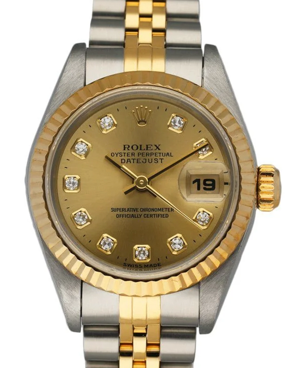 1995 Rolex Lady-Datejust 26MM Champagne Dial Two-Tone Jubilee Bracelet (69173)