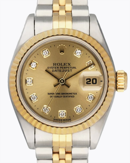 1995 Rolex Lady-Datejust 26MM Champagne Dial Two-Tone Jubilee Bracelet (69173)