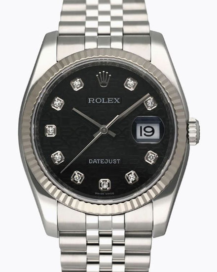 2009 Rolex Datejust 36MM Black "Jubilee" Dial Super Jubilee Bracelet (116234)