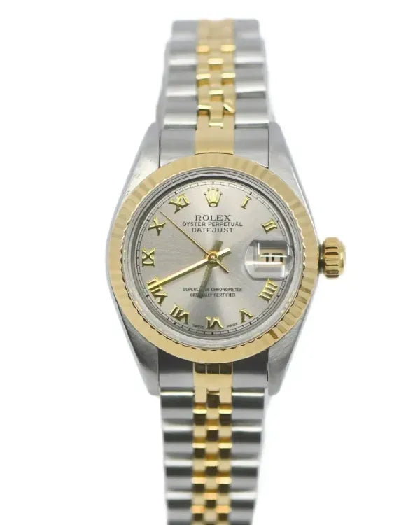 2001 Rolex Datejust Lady-Datejust 26MM Grey Dial Two-Tone Oyster Bracelet (79173)