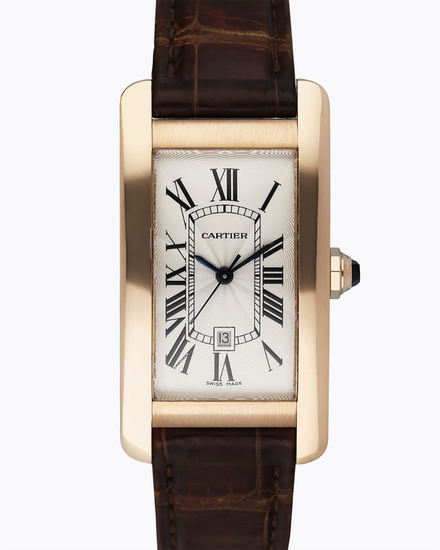 2017 Cartier Tank Américaine 23MM Silver Dial Leather Strap (W2620030)