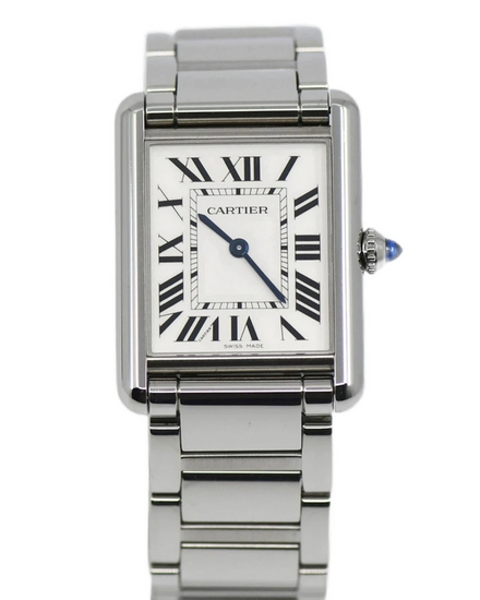 Cartier Tank Must 22MM Quartz Silver Dial Steel Bracelet (WSTA0106)