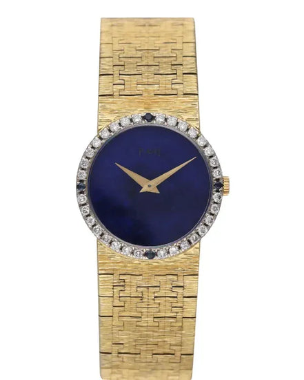 Piaget Vintage Cocktail 24MM Lapis Lazuli Dial Yellow Gold Bracelet (9706 A 6)
