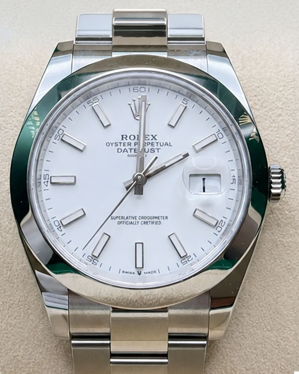 2020 Rolex Datejust 41MM White Dial Oyster Bracelet (126300)