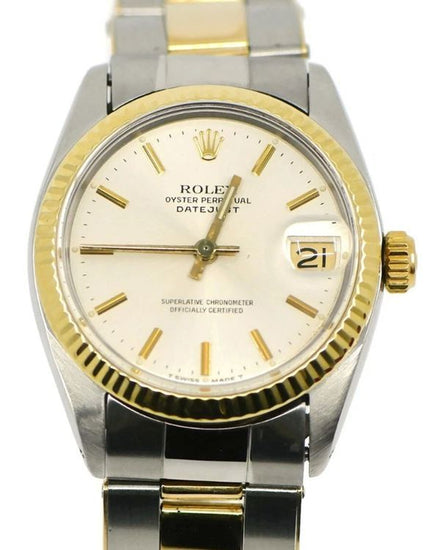Rolex Datejust 31MM White Dial Two-Tone Oyster Bracelet (6827)
