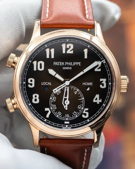 2019 Patek Philippe Calatrava Pilot Travel Time 42MM Brown Dial Leather Strap (5524R-001)