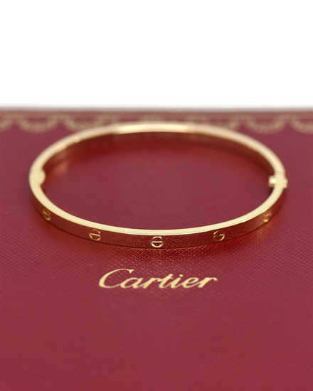 2021 Cartier Love Bracelet Small Size 16 Yellow Gold (B6035516)