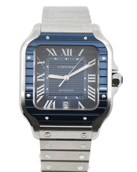 2023 Cartier Santos De Cartier 40MM Blue Dial Steel Bracelet (WSSA0048)