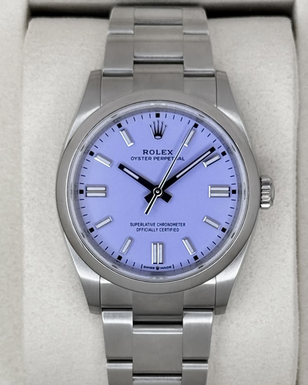 2026 Rolex Oyster Perpetual 36MM Lavender Dial Oyster Bracelet (126000)