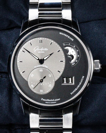 2022 Glashütte Original PanoMaticLunar 40MM Grey Dial Steel Bracelet (1-90-02-43-32-71)
