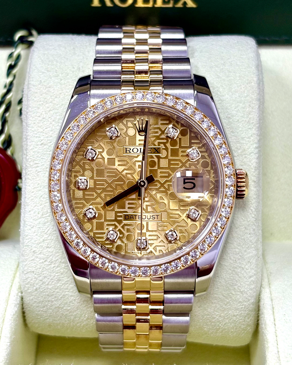 Rolex Datejust 36MM Champagne "Jubilee" Dial Two-Tone Jubilee Bracelet (116243)
